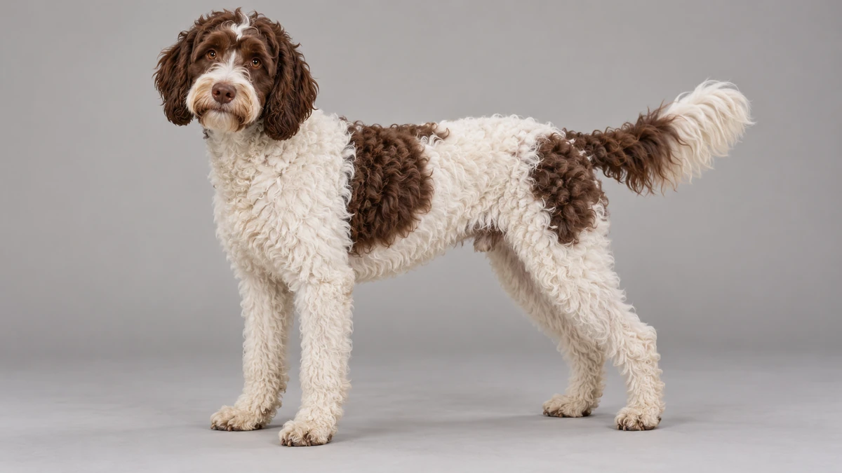 Labradoodle köpek — parti (iki renkli) renk